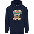 Through Christ  Christian Jesus God Cross Faith Mens 80% Cotton Hoodie Navy Blue