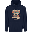 Through Christ  Christian Jesus God Cross Faith Mens 80% Cotton Hoodie Navy Blue