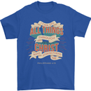 Through Christ  Christian Jesus God Cross Faith Mens T-Shirt 100% Cotton Royal Blue