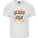 Through Christ  Christian Jesus God Cross Faith Mens V-Neck Cotton T-Shirt White