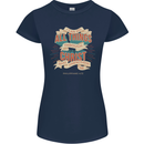Through Christ  Christian Jesus God Cross Faith Womens Petite Cut T-Shirt Navy Blue
