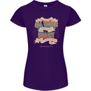 Through Christ  Christian Jesus God Cross Faith Womens Petite Cut T-Shirt Purple