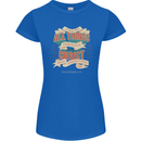 Through Christ  Christian Jesus God Cross Faith Womens Petite Cut T-Shirt Royal Blue