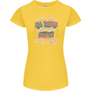 Through Christ  Christian Jesus God Cross Faith Womens Petite Cut T-Shirt Yellow
