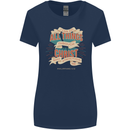 Through Christ  Christian Jesus God Cross Faith Womens Wider Cut T-Shirt Navy Blue
