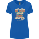 Through Christ  Christian Jesus God Cross Faith Womens Wider Cut T-Shirt Royal Blue