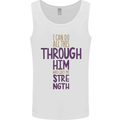 Through Him Christian Jesus God Christ Faith Mens Vest Tank Top White