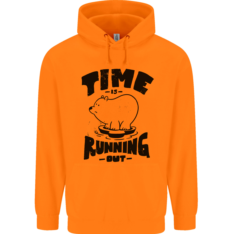 Time Running Out Climate Change Childrens Kids Hoodie Orange