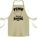 Time Running Out Climate Change Cotton Apron 100% Organic Khaki