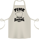 Time Running Out Climate Change Cotton Apron 100% Organic Natural