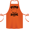 Time Running Out Climate Change Cotton Apron 100% Organic Orange