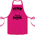Time Running Out Climate Change Cotton Apron 100% Organic Pink