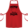 Time Running Out Climate Change Cotton Apron 100% Organic Red