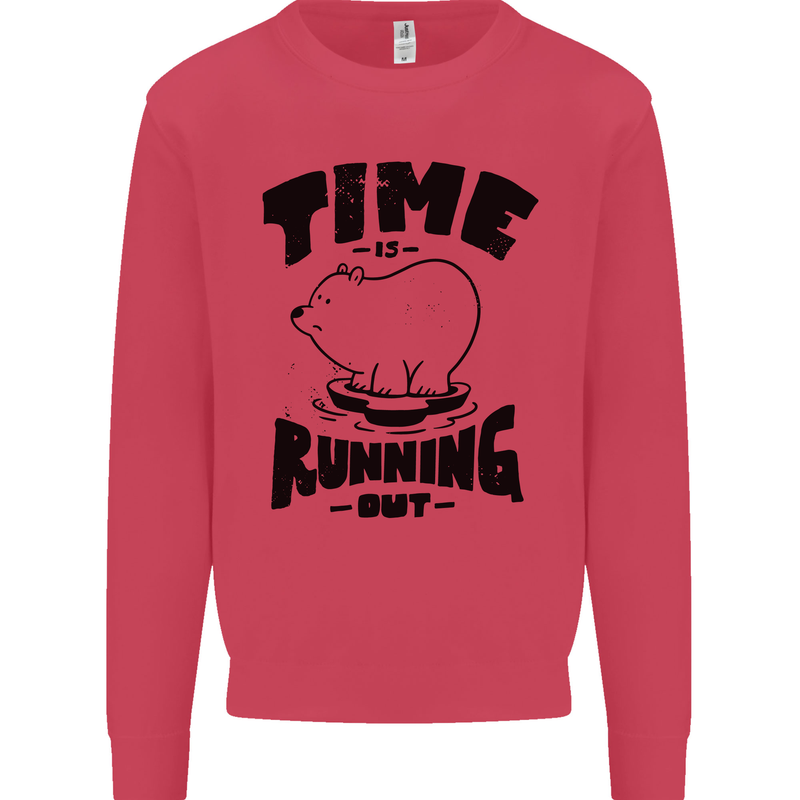 Time Running Out Climate Change Kids Sweatshirt Jumper Heliconia