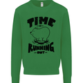 Time Running Out Climate Change Kids Sweatshirt Jumper Irish Green
