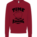 Time Running Out Climate Change Kids Sweatshirt Jumper Red