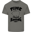 Time Running Out Climate Change Kids T-Shirt Childrens Charcoal
