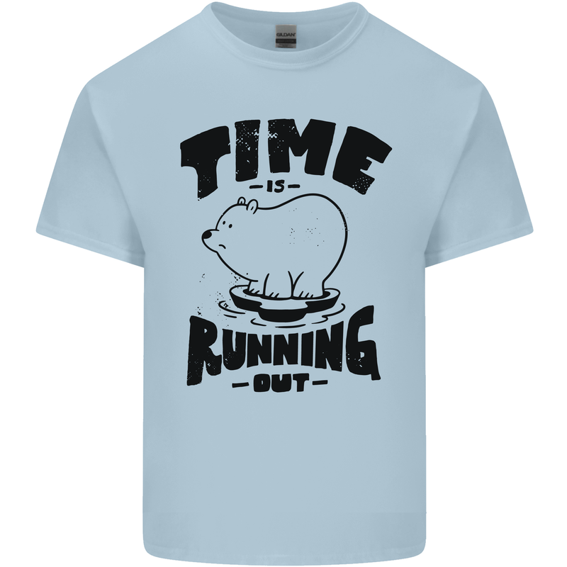 Time Running Out Climate Change Kids T-Shirt Childrens Light Blue