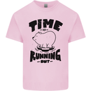 Time Running Out Climate Change Kids T-Shirt Childrens Light Pink