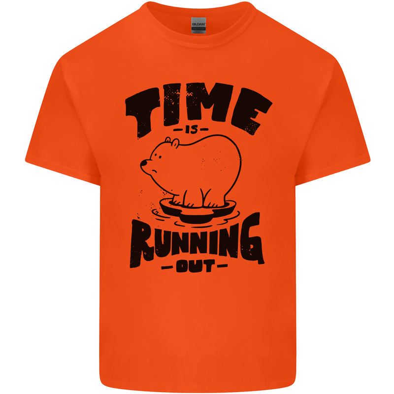 Time Running Out Climate Change Kids T-Shirt Childrens Orange