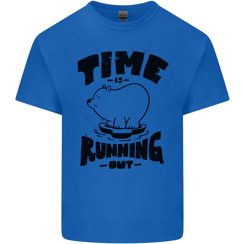 Time Running Out Climate Change Kids T-Shirt Childrens Royal Blue