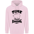 Time Running Out Climate Change Mens 80% Cotton Hoodie Light Pink