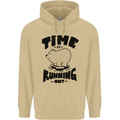 Time Running Out Climate Change Mens 80% Cotton Hoodie Sand
