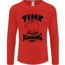 Time Running Out Climate Change Mens Long Sleeve T-Shirt Red