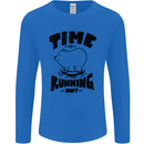 Time Running Out Climate Change Mens Long Sleeve T-Shirt Royal Blue