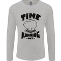 Time Running Out Climate Change Mens Long Sleeve T-Shirt Sports Grey