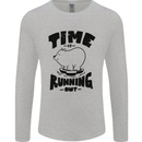 Time Running Out Climate Change Mens Long Sleeve T-Shirt Sports Grey