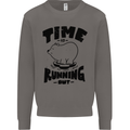 Time Running Out Climate Change Mens Sweatshirt Jumper Charcoal