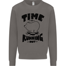 Time Running Out Climate Change Mens Sweatshirt Jumper Charcoal