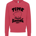 Time Running Out Climate Change Mens Sweatshirt Jumper Heliconia