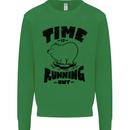 Time Running Out Climate Change Mens Sweatshirt Jumper Irish Green