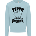 Time Running Out Climate Change Mens Sweatshirt Jumper Light Blue