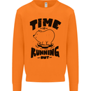 Time Running Out Climate Change Mens Sweatshirt Jumper Orange