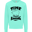 Time Running Out Climate Change Mens Sweatshirt Jumper Peppermint