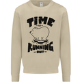 Time Running Out Climate Change Mens Sweatshirt Jumper Sand