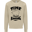 Time Running Out Climate Change Mens Sweatshirt Jumper Sand