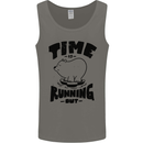 Time Running Out Climate Change Mens Vest Tank Top Charcoal