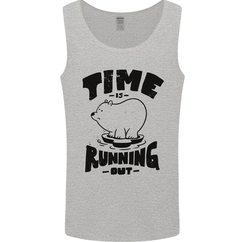 Time Running Out Climate Change Mens Vest Tank Top Sports Grey