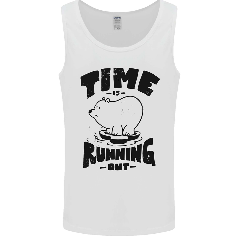 Time Running Out Climate Change Mens Vest Tank Top White