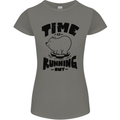 Time Running Out Climate Change Womens Petite Cut T-Shirt Charcoal