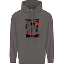 Time for Horror Halloween Serial Killer Murder Mens 80% Cotton Hoodie Charcoal