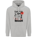 Time for Horror Halloween Serial Killer Murder Mens 80% Cotton Hoodie Sports Grey
