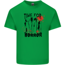 Time for Horror Halloween Serial Killer Murder Mens Cotton T-Shirt Tee Top Irish Green