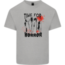 Time for Horror Halloween Serial Killer Murder Mens Cotton T-Shirt Tee Top Sports Grey