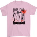 Time for Horror Halloween Serial Killer Murder Mens T-Shirt 100% Cotton Light Pink