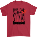 Time for Horror Halloween Serial Killer Murder Mens T-Shirt 100% Cotton Red